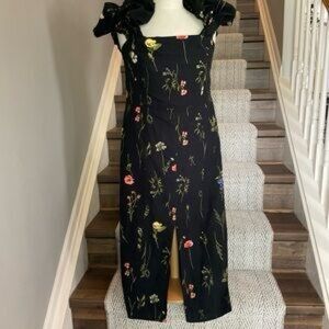 H&M Black Flowered Dress